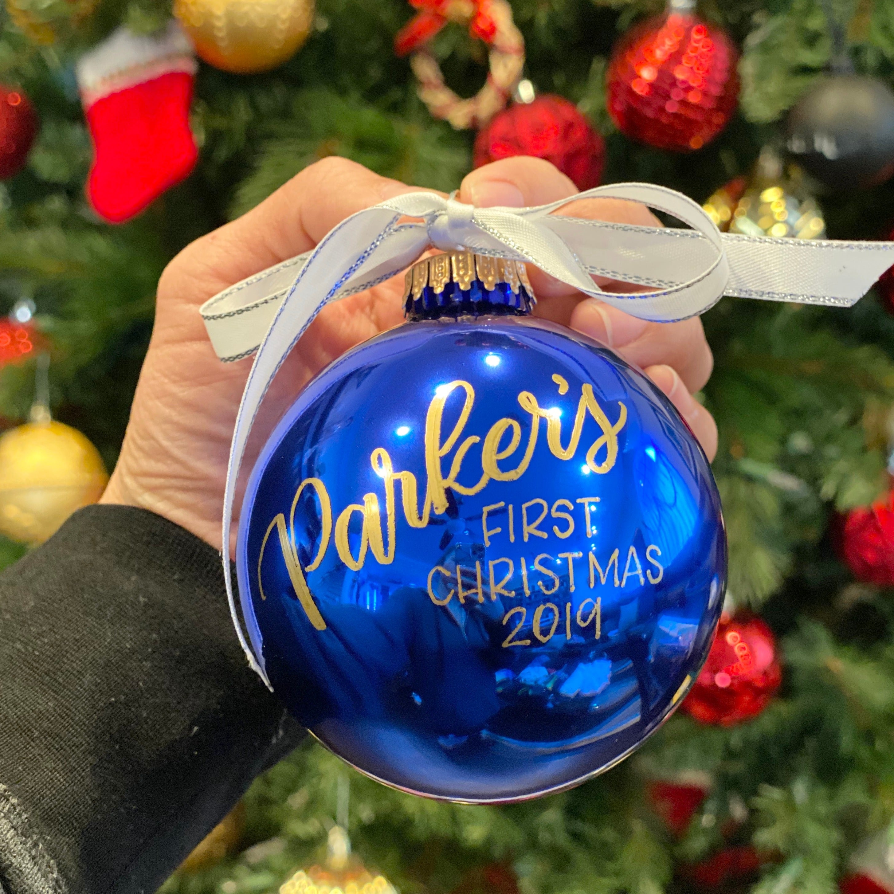 Personalized Ornaments 2-1/2" Round Glass