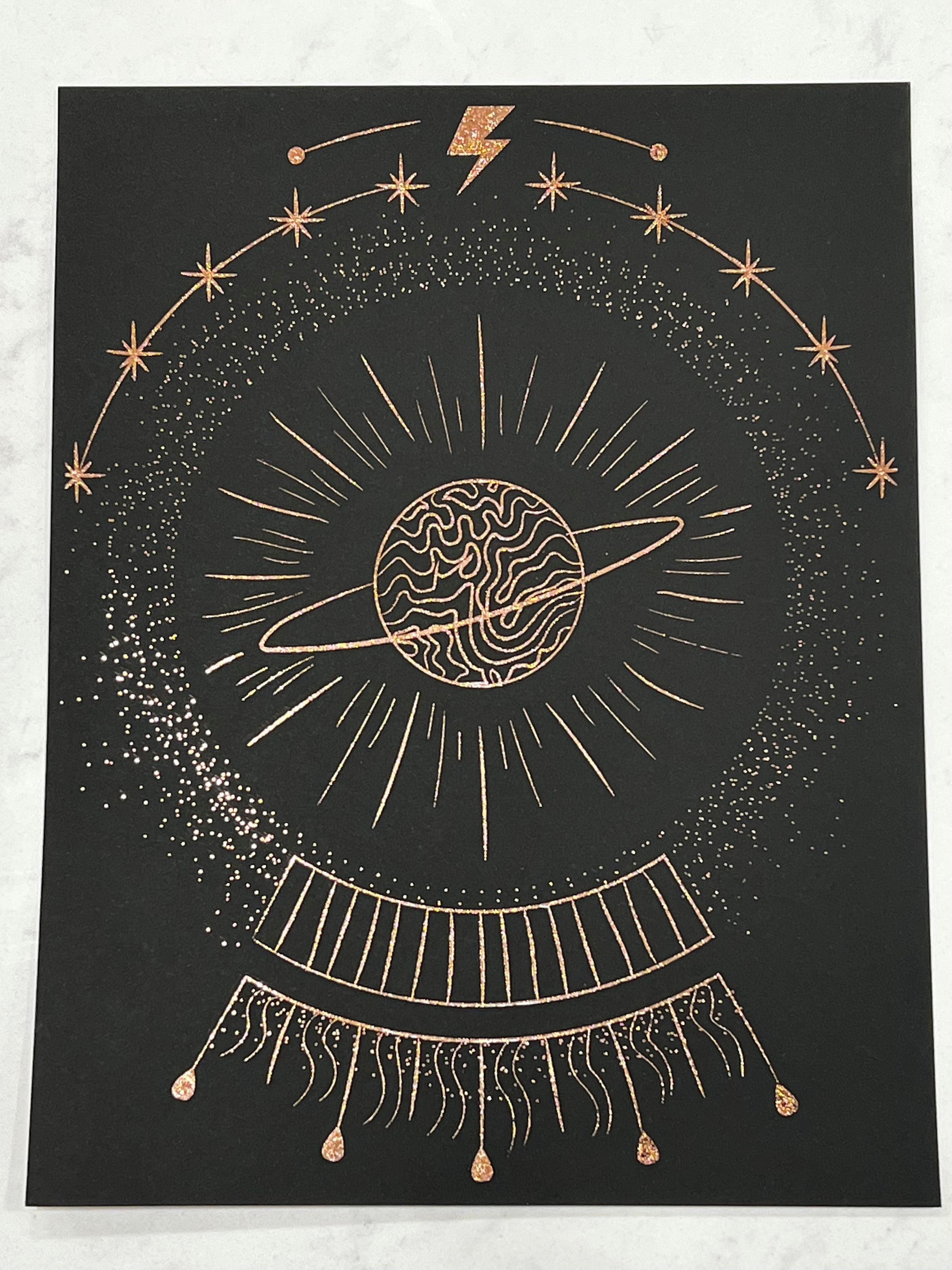 Metallic Astrology Print