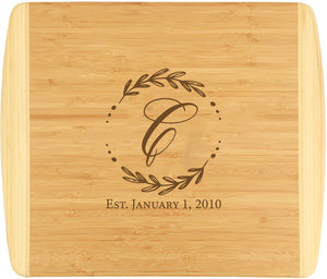 Bamboo 2-Tone Cutting Board Engraved 13-1/2" x 11-1/2"