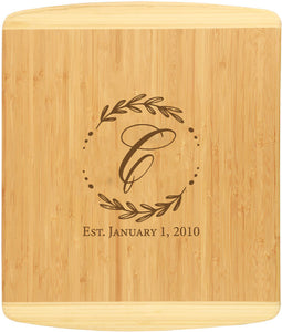 Bamboo 2-Tone Cutting Board Engraved 13-1/2" x 11-1/2"