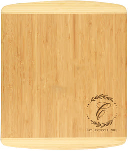 Bamboo 2-Tone Cutting Board Engraved 13-1/2" x 11-1/2"