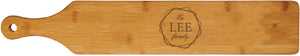 Bamboo Paddle Cutting Board Engraved 4" x 22"