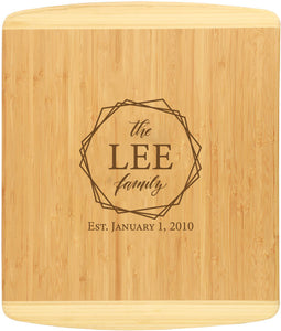 Bamboo 2-Tone Cutting Board Engraved 13-1/2" x 11-1/2"