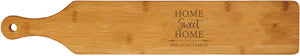 Bamboo Paddle Cutting Board Engraved 4" x 22"