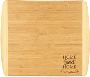 Bamboo 2-Tone Cutting Board Engraved 13-1/2" x 11-1/2"