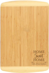 Bamboo 2-Tone Cutting Board Engraved 18" x 12"