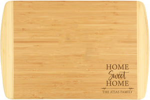 Bamboo 2-Tone Cutting Board Engraved 18" x 12"