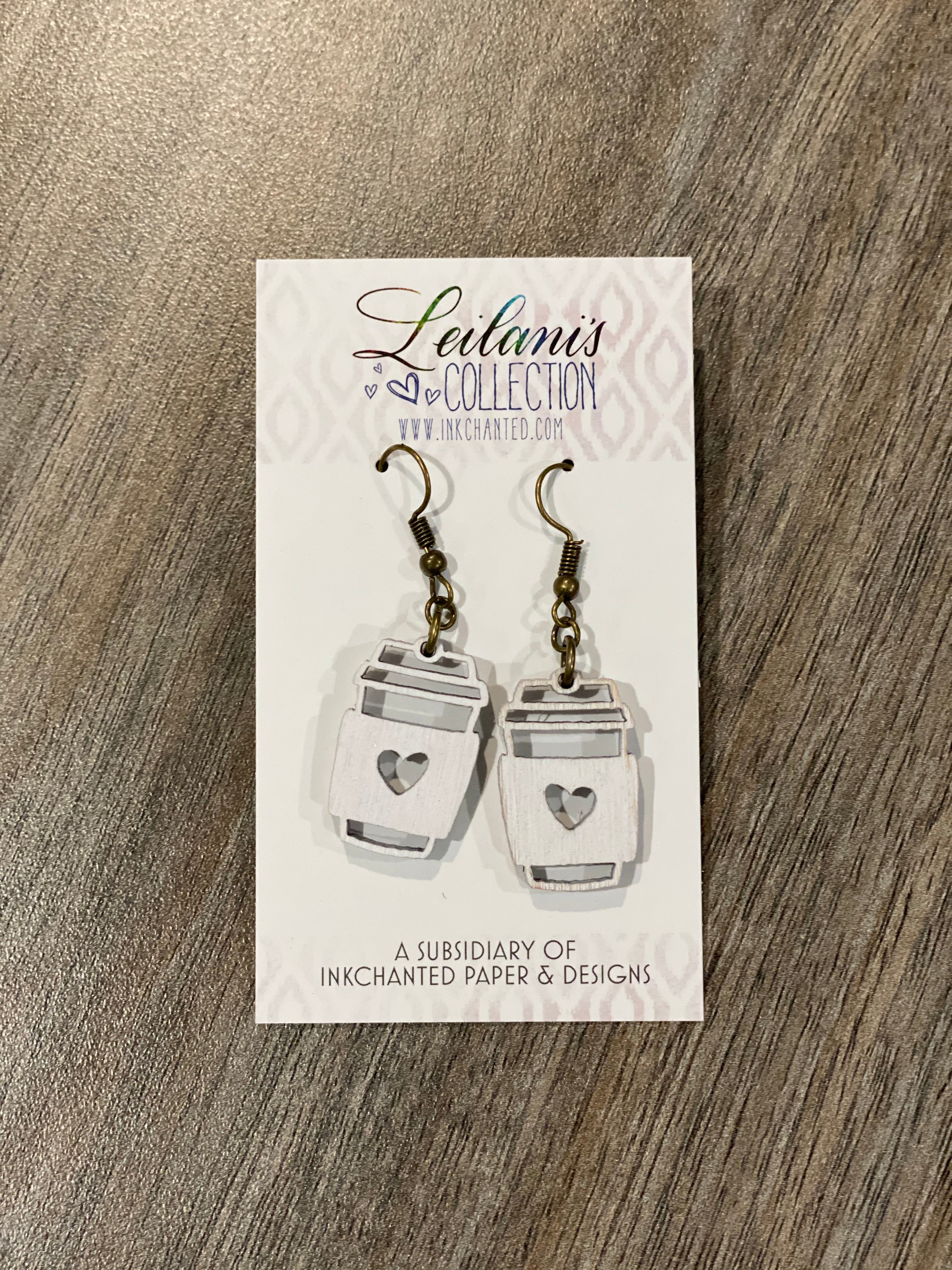 Dangling Coffee Cup Earrings