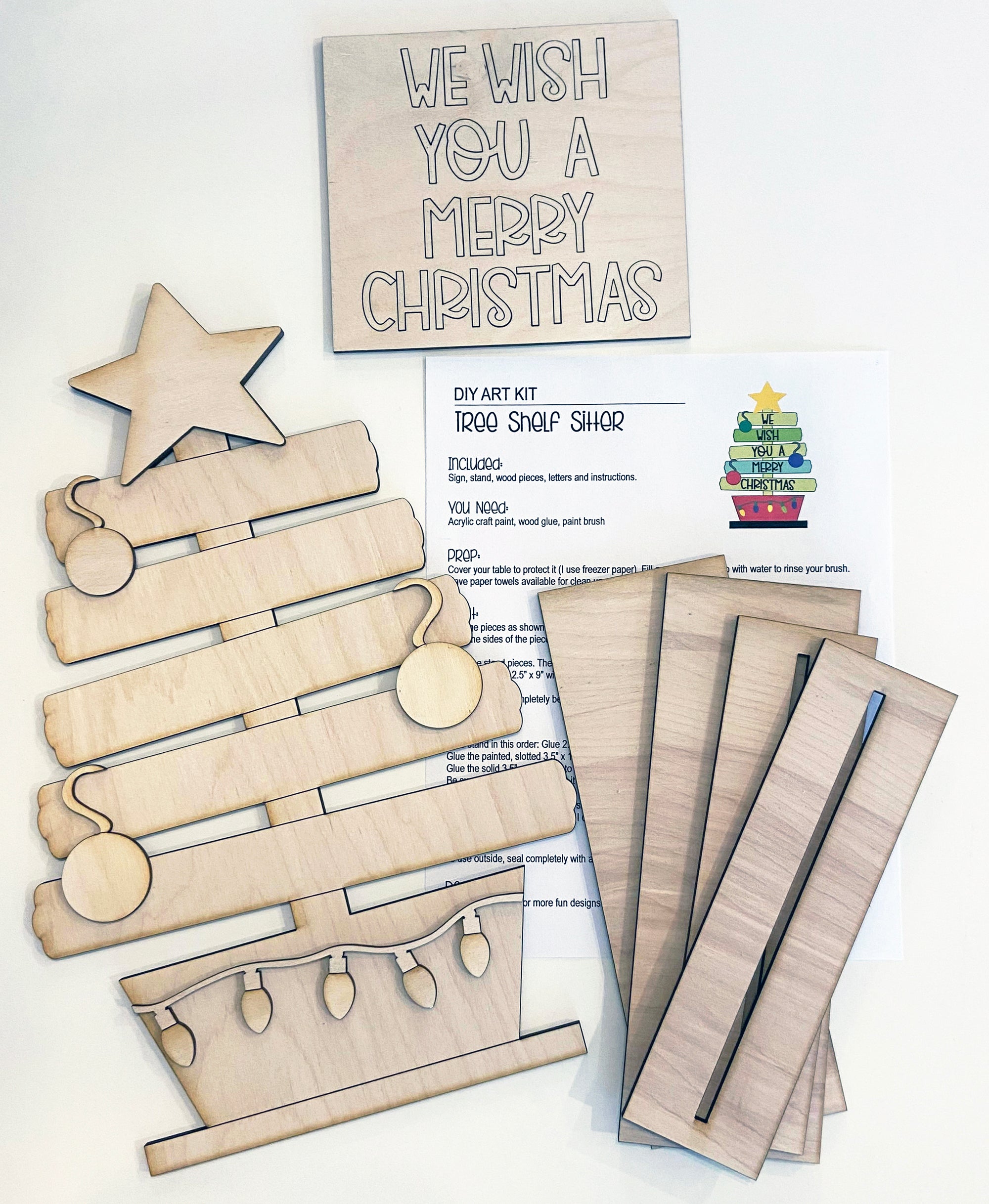 Christmas Tree and Gnome Shelf Sitters DIY Kits