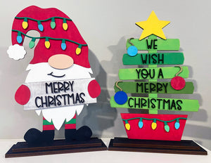 Christmas Tree and Gnome Shelf Sitters DIY Kits