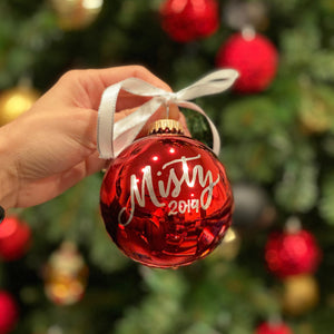 Personalized Ornaments 2-1/2" Round Glass