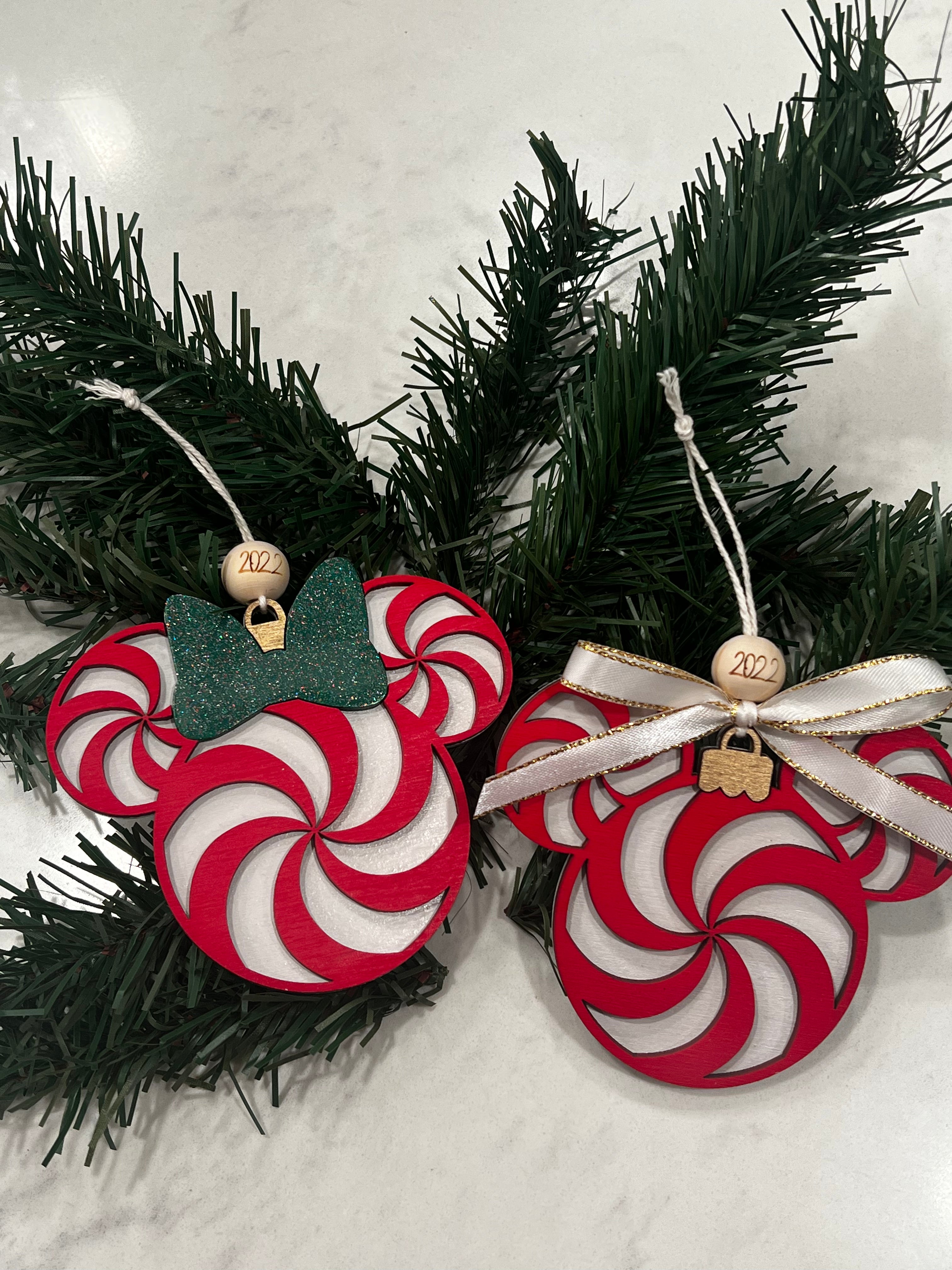 Candy Cane Mouse Ornaments