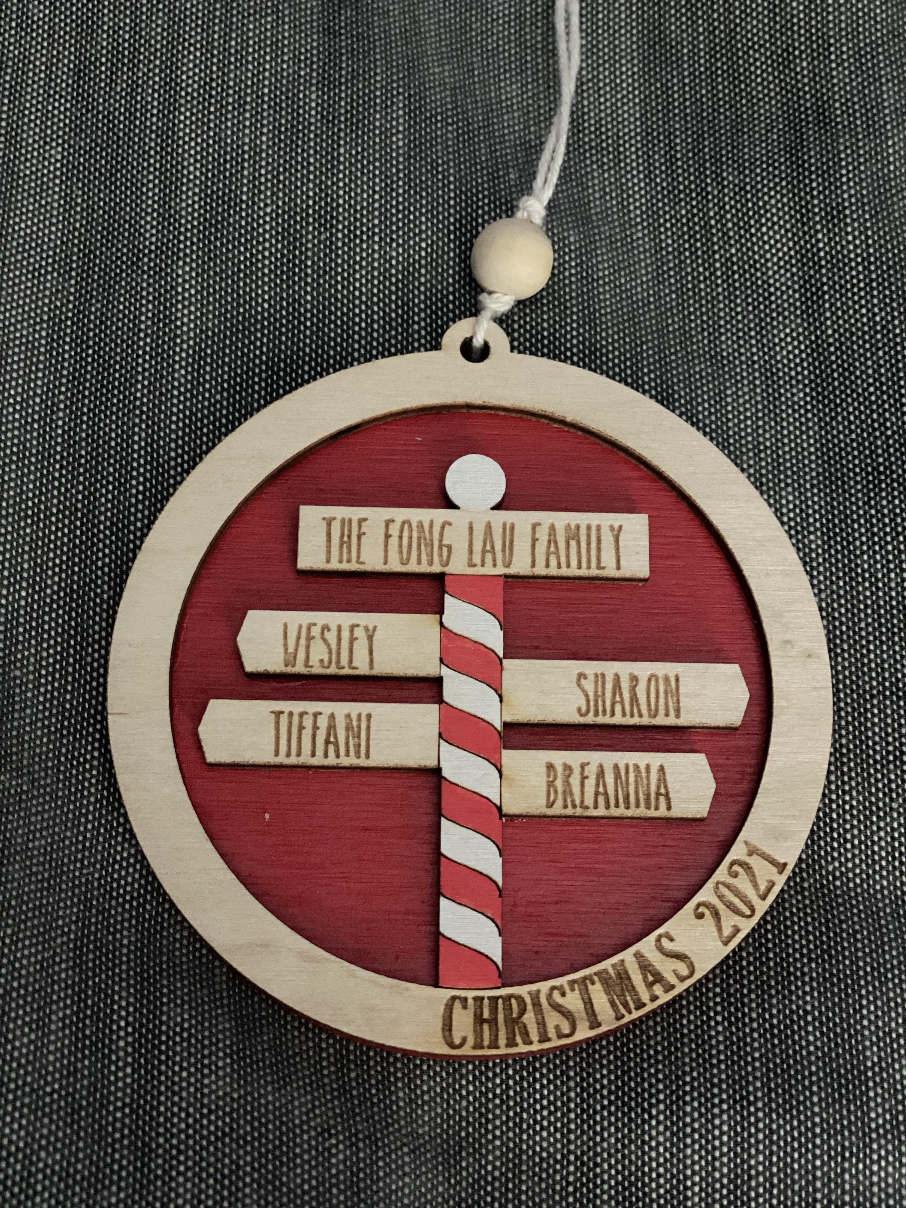 North Pole Wood Ornament 5-8 names